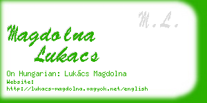 magdolna lukacs business card