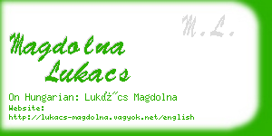 magdolna lukacs business card